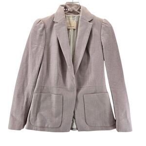 Rebecca Taylor Textured Knit Blazer‎ Womens Small Pink Career Wear Coastal